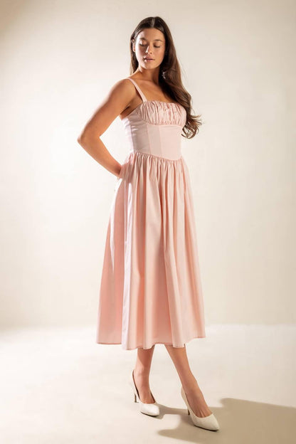 Easily Loved Woven Midi Dress