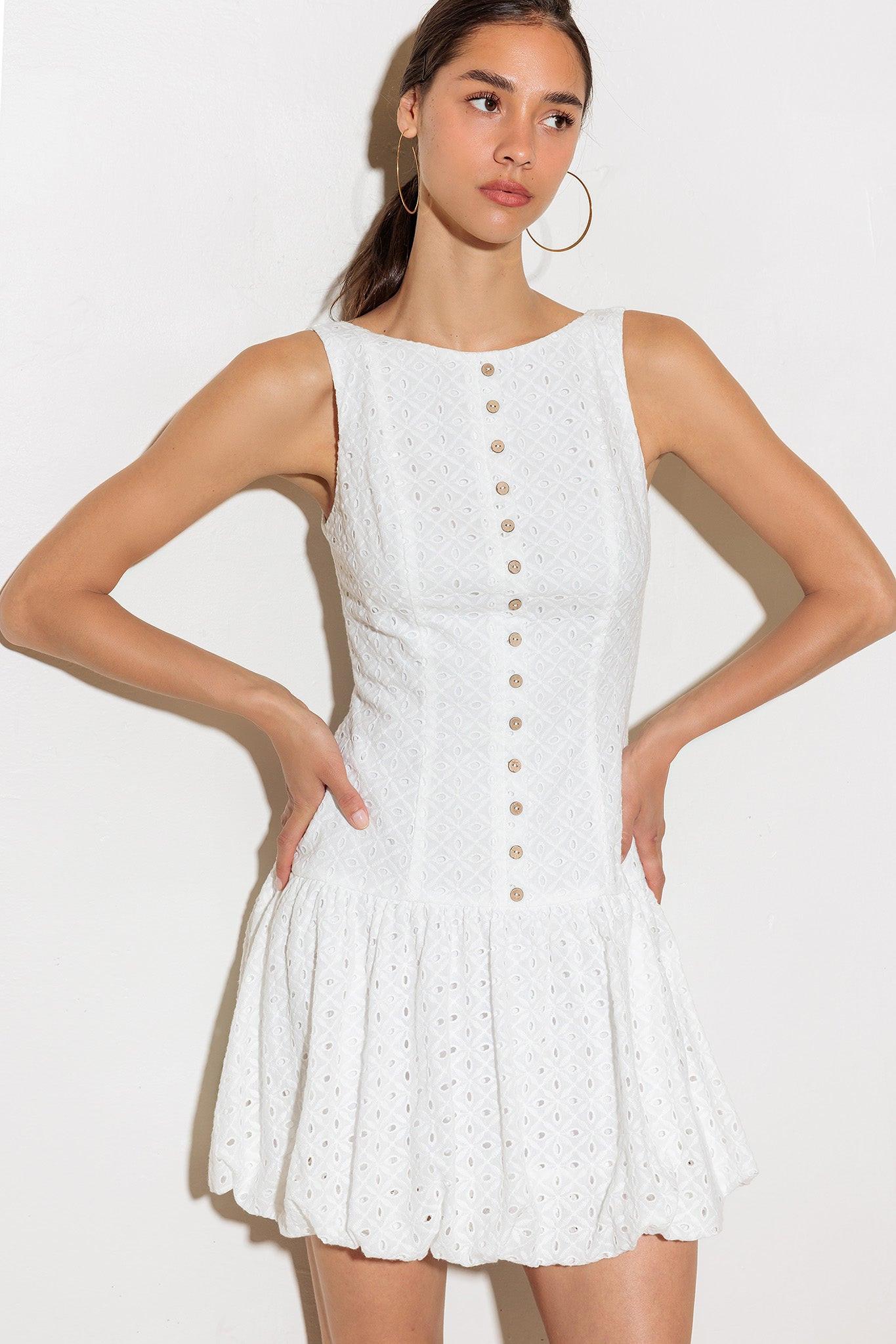 At First Glance Woven Mini Dress