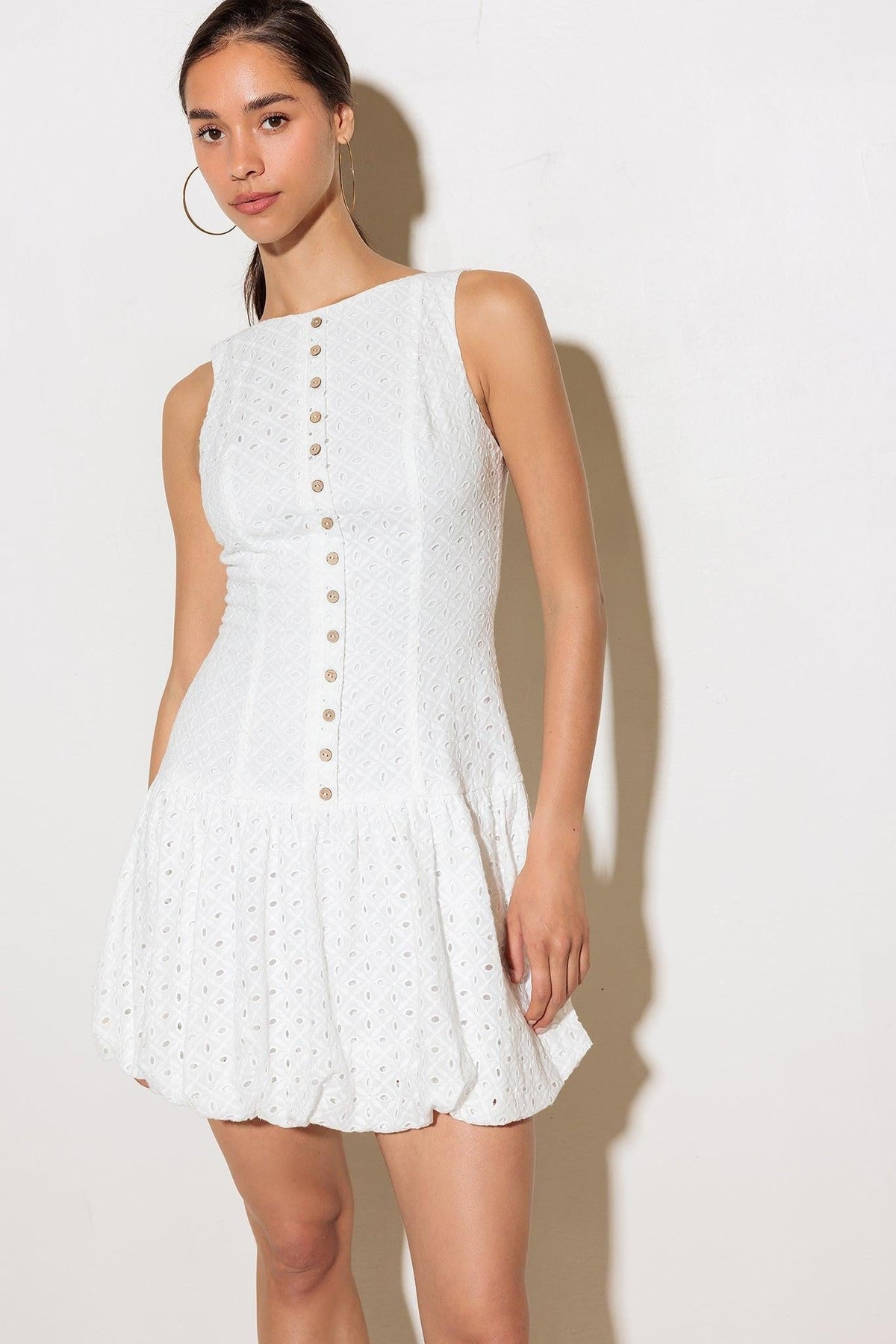 At First Glance Woven Mini Dress