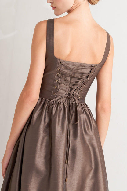 Café Luster Woven Midi Dress