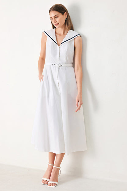 Darling Day Woven Midi Dress