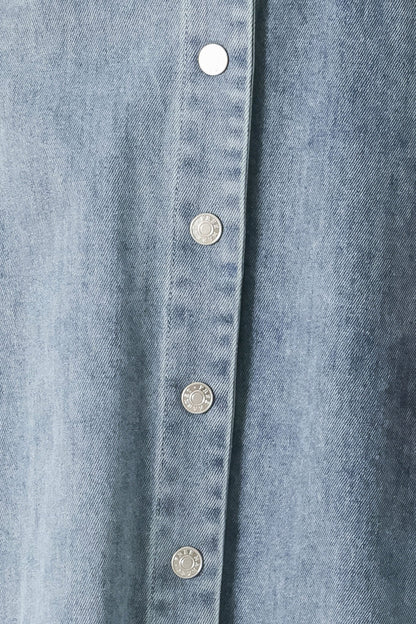 Classic Flow Denim Midi Dress
