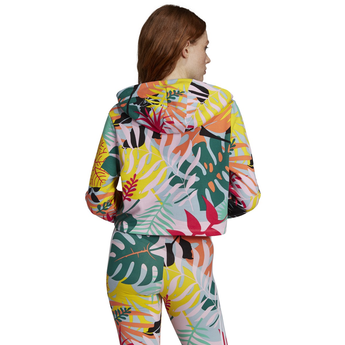 adidas Women's Originals Tropicalage Cropped Hoodie Sweaters