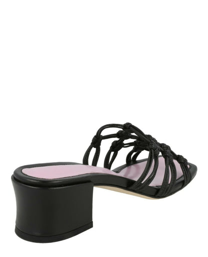 ByFar Marsha Knotted Leather Mule Sandals