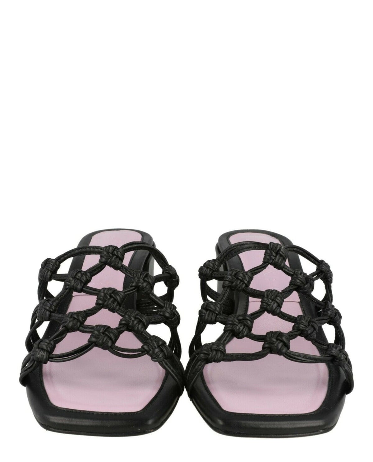 ByFar Marsha Knotted Leather Mule Sandals