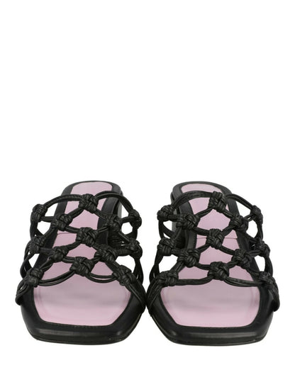 ByFar Marsha Knotted Leather Mule Sandals