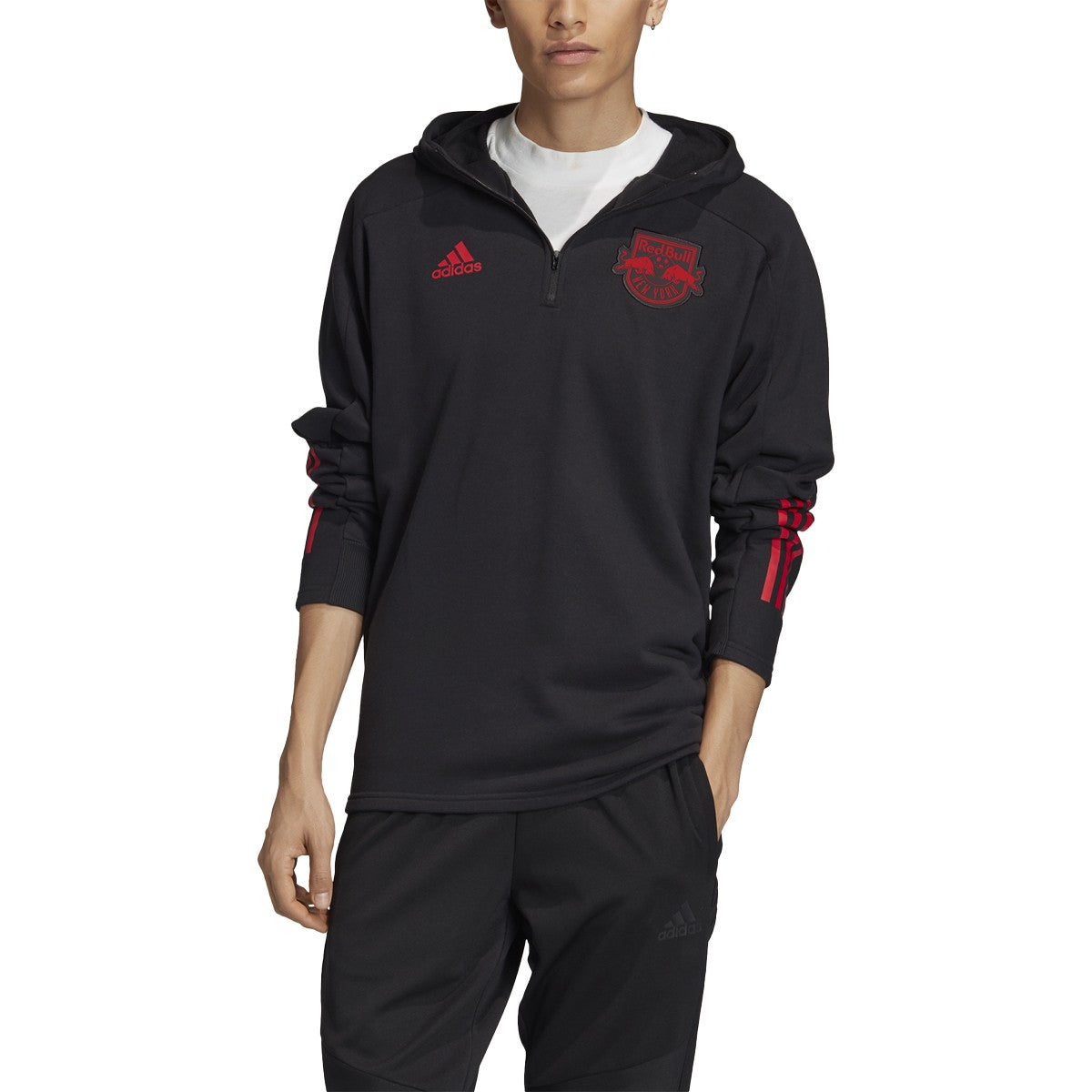 adidas Men's New York Red Bulls 3-Stripes Travel Jacket Jackets