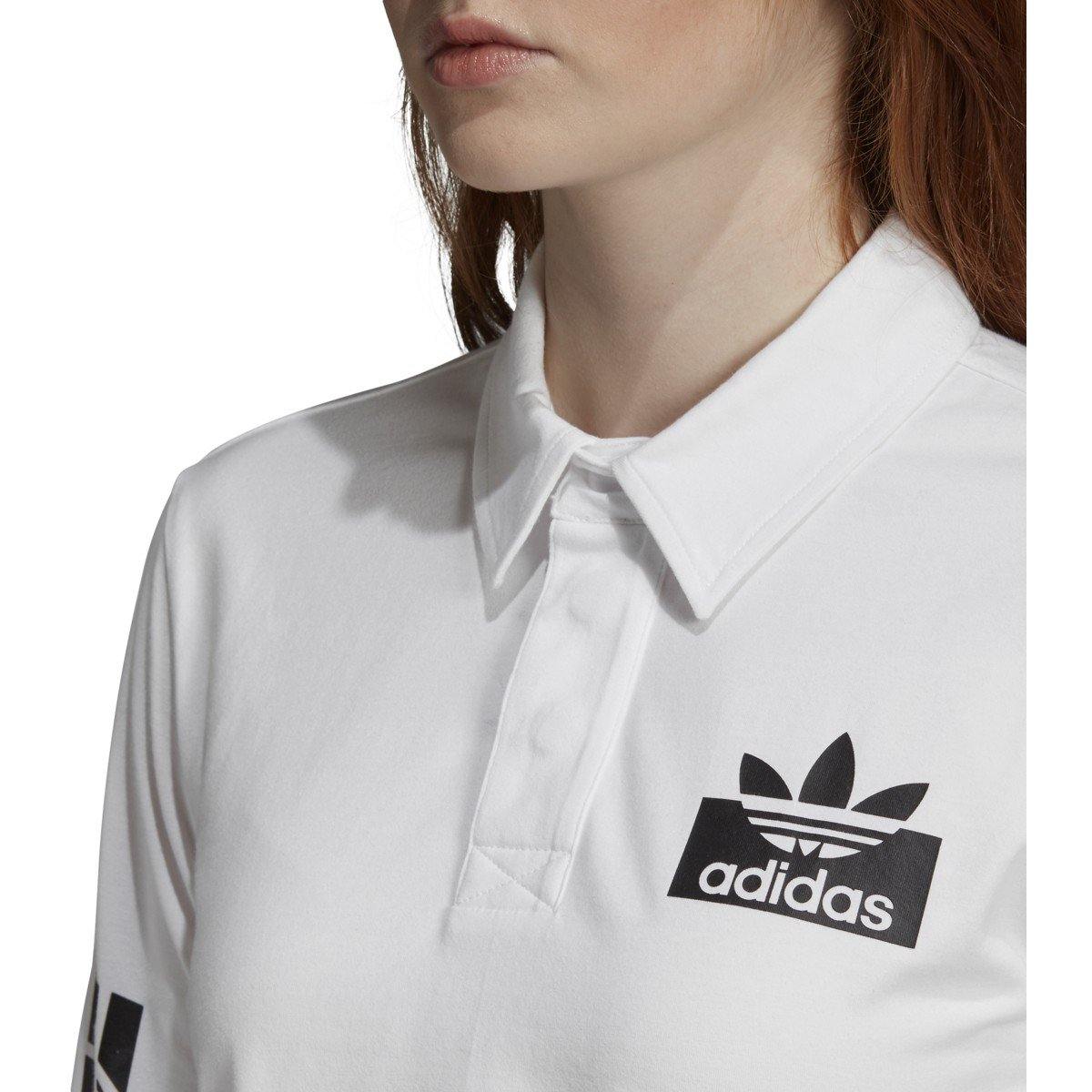 adidas Women's Olivia Leblanc Rugby Polo Long-Sleeve Top