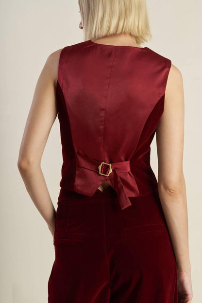 Coy Charm Velvet Vest