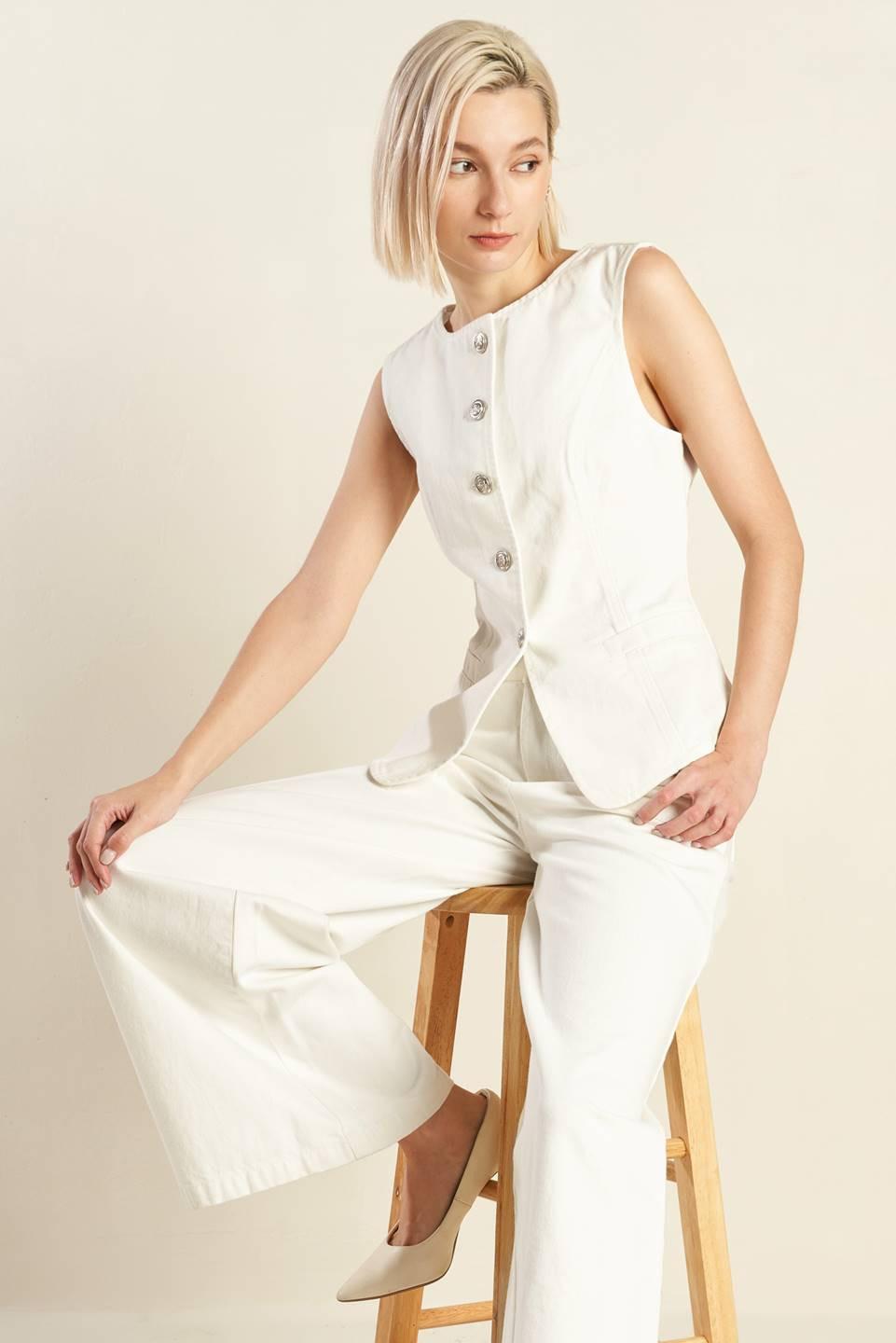 Delicate Hue Woven Vest