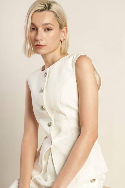Delicate Hue Woven Vest