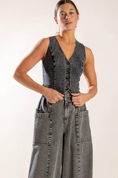 Exploring the City Denim Vest