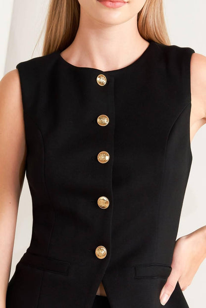 Glossy Glam Woven Vest