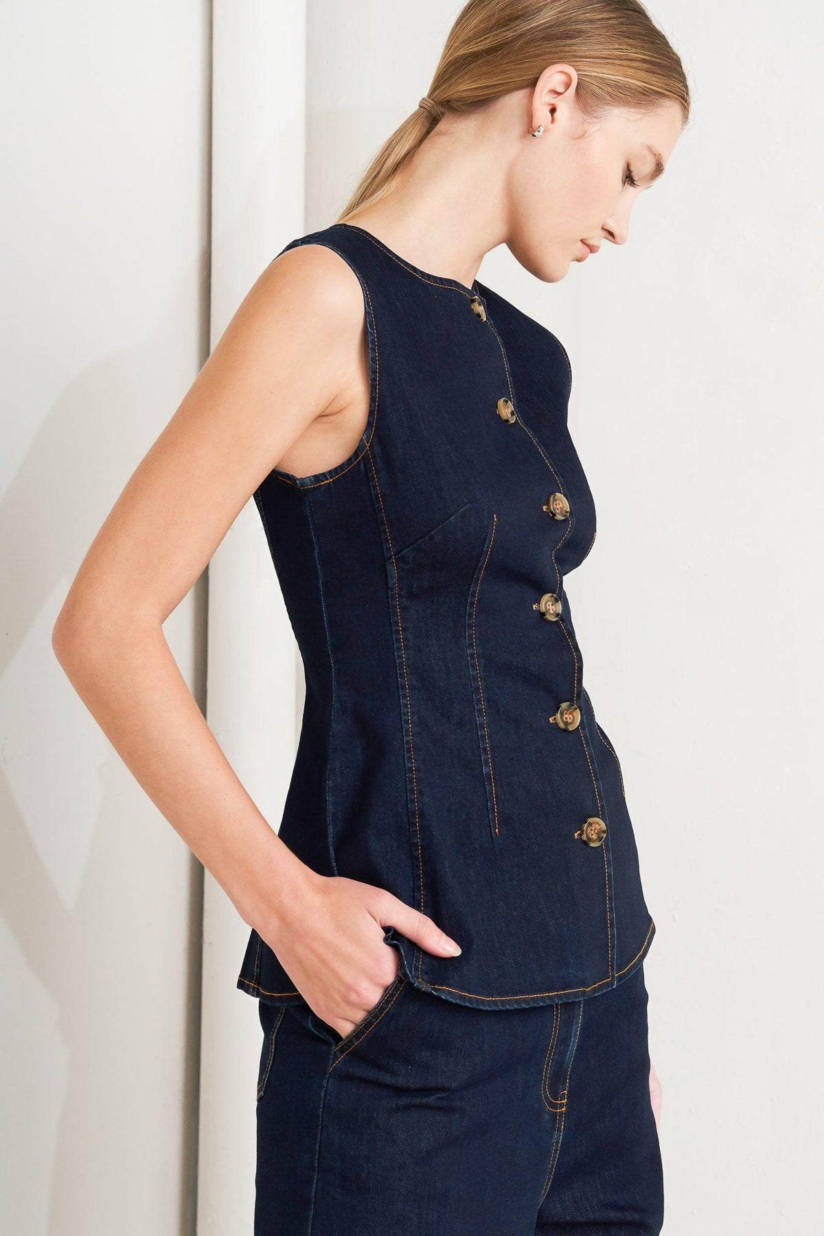 Euro City Denim Vest