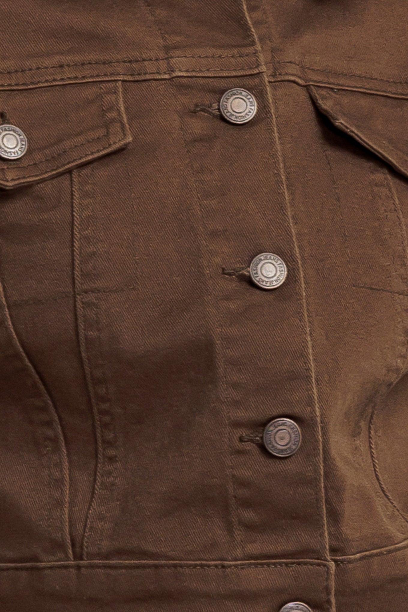 Effortless Edge Brown Twill Jacket