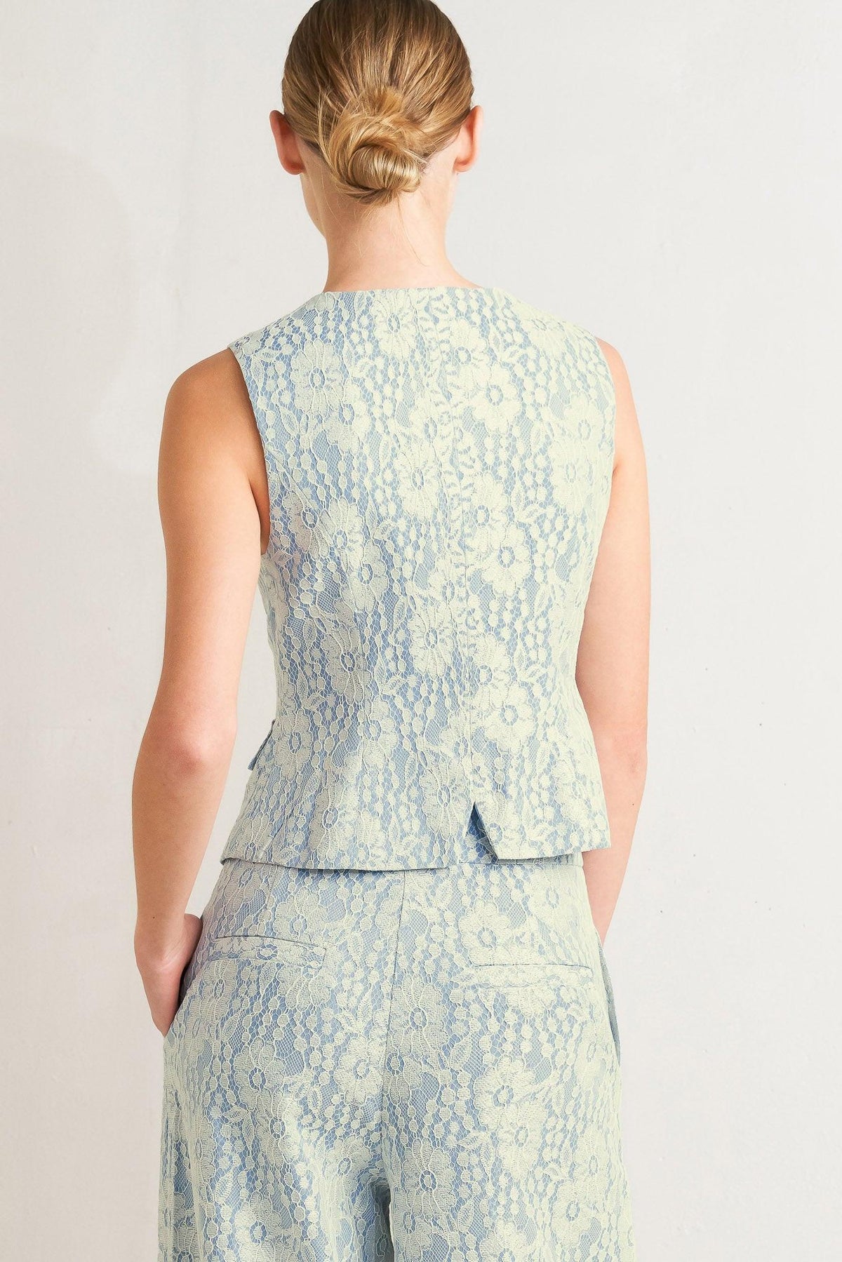 Easy Elegance Woven Lace Vest