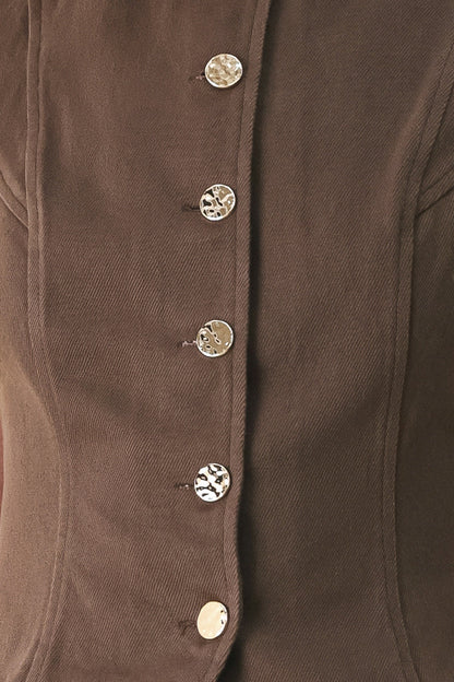 Brown Sugar Statement Woven Vest