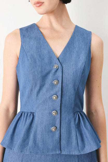 Casual Romance Woven Vest