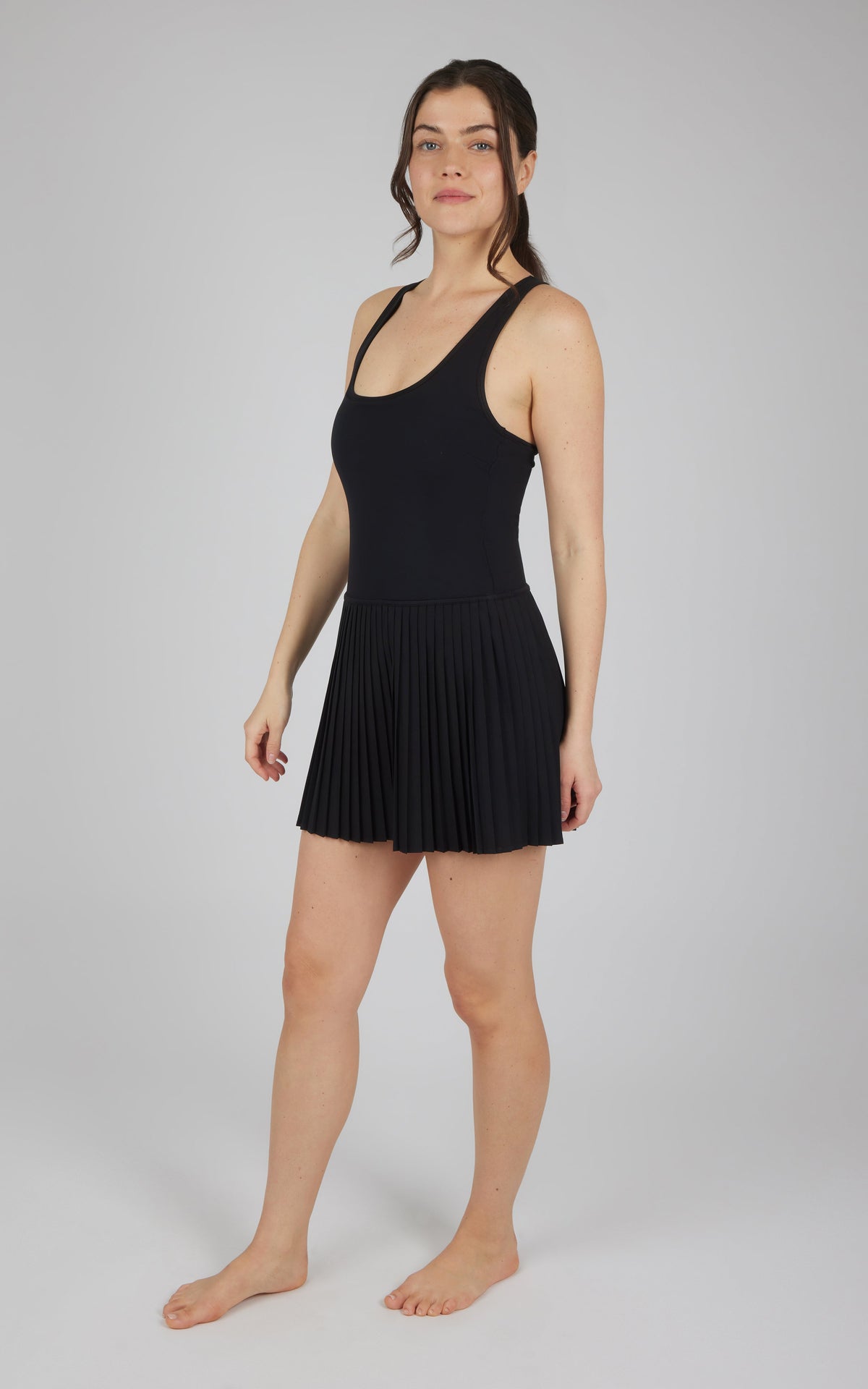 90 Degree by Reflex Yogalicious Lux Mini Pleated Dress