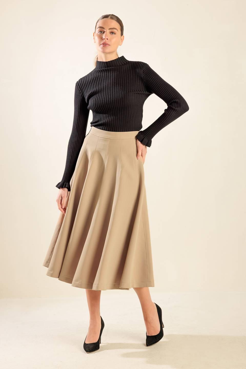 Falling Into Bliss Woven Midi Skirt