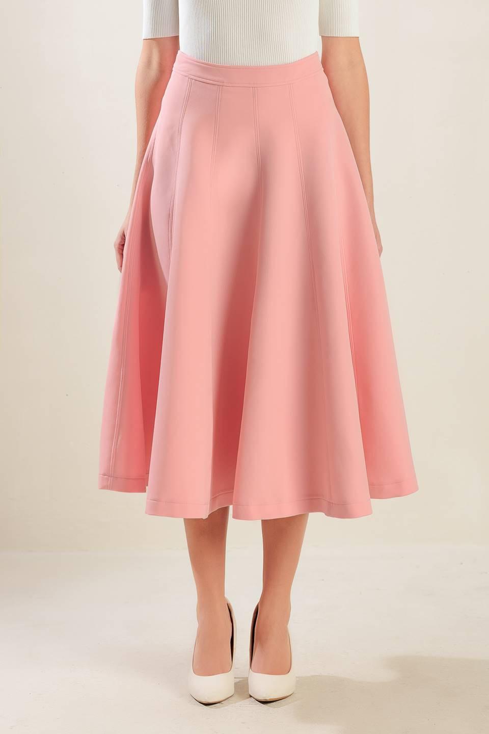 Falling Into Bliss Woven Midi Skirt