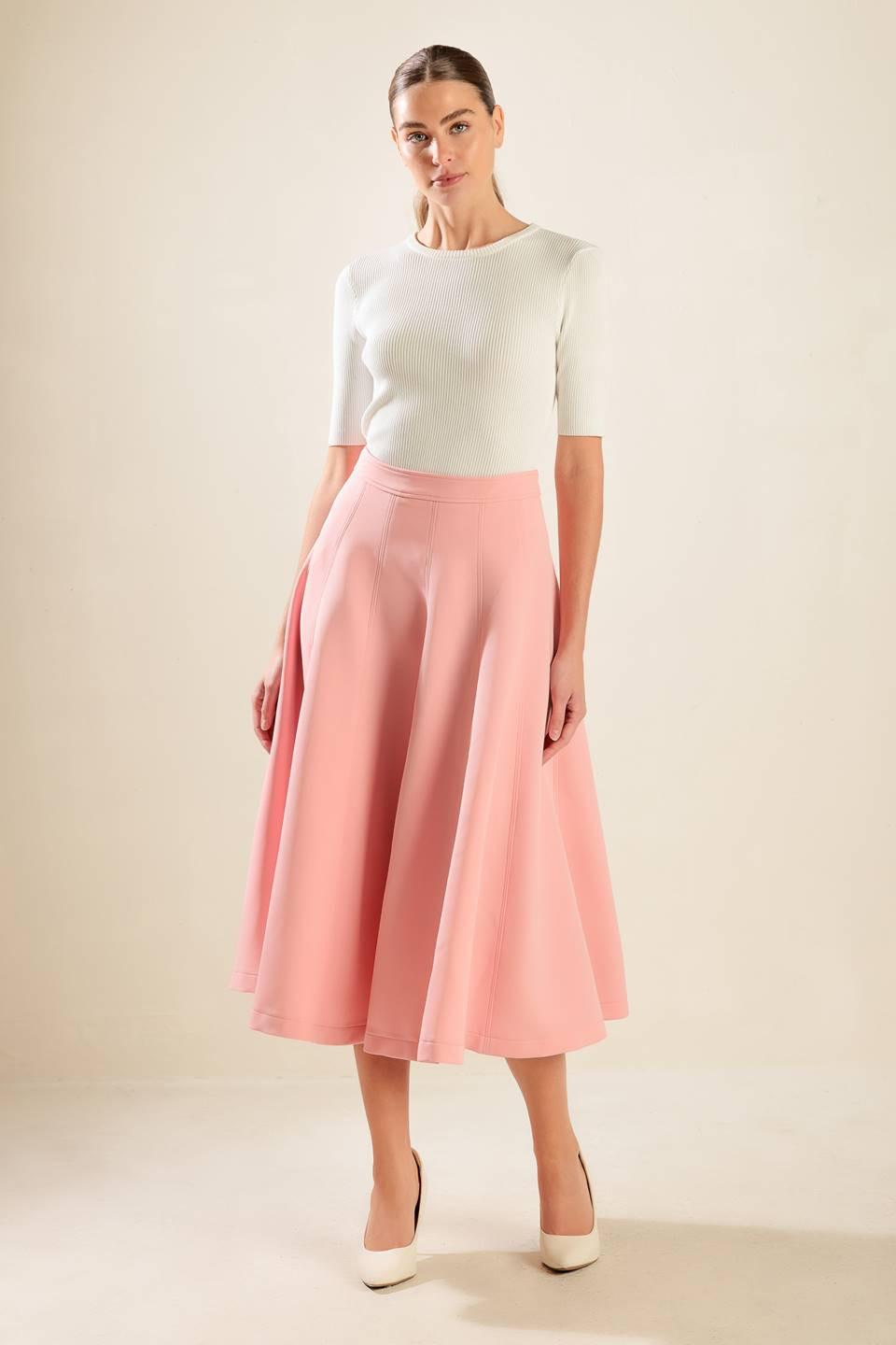 Falling Into Bliss Woven Midi Skirt