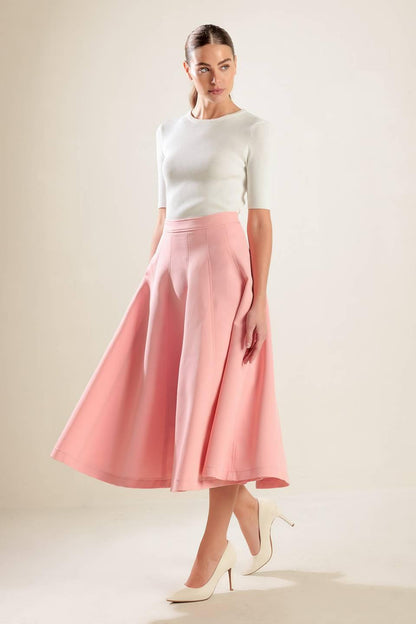 Falling Into Bliss Woven Midi Skirt
