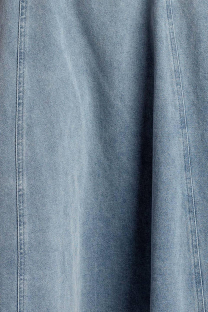 At First Glance Denim Midi Skirt