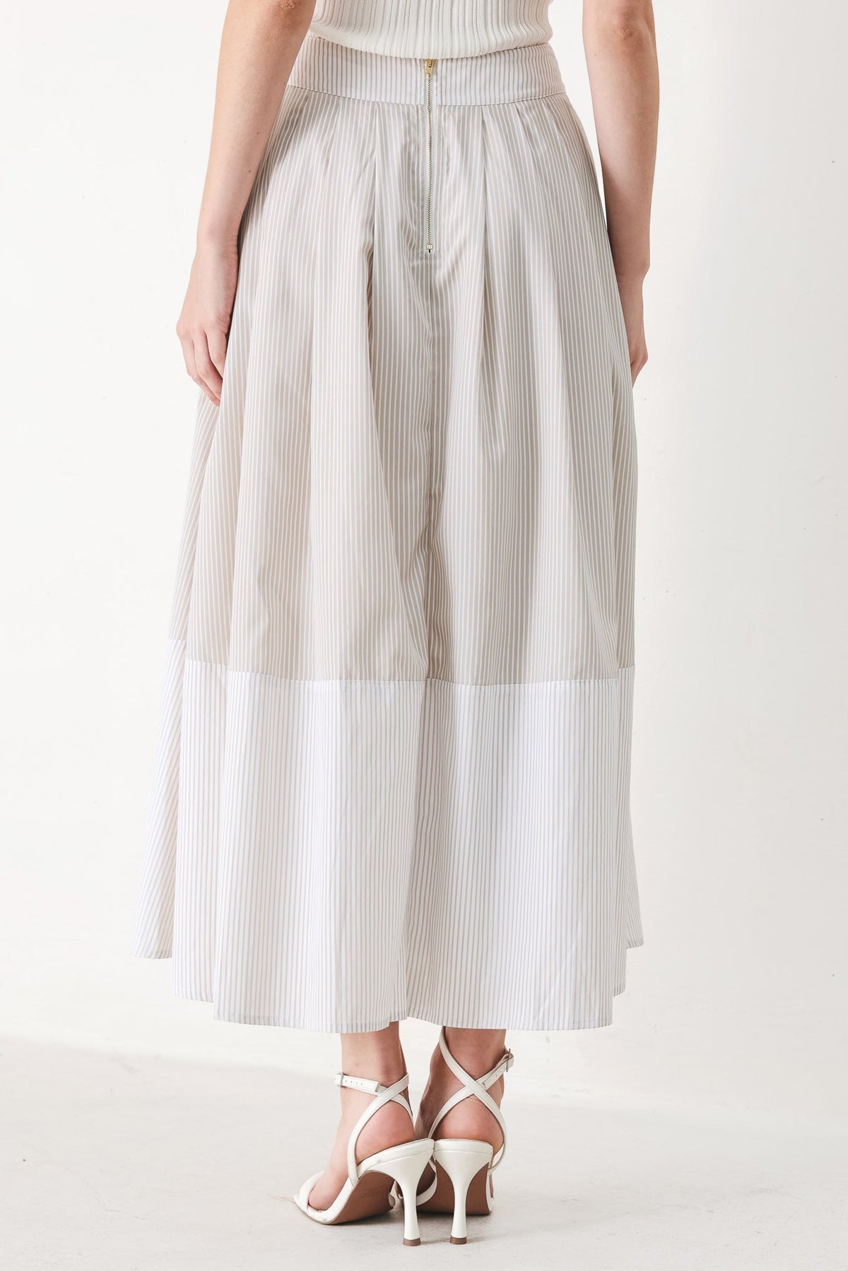 Coastal Light Woven Midi Skirt