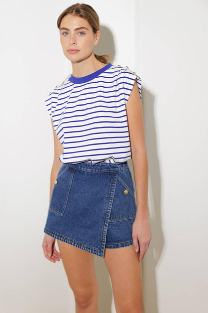 For a Second Denim Skort