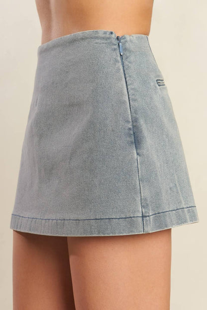 Daisy Date Denim Skort