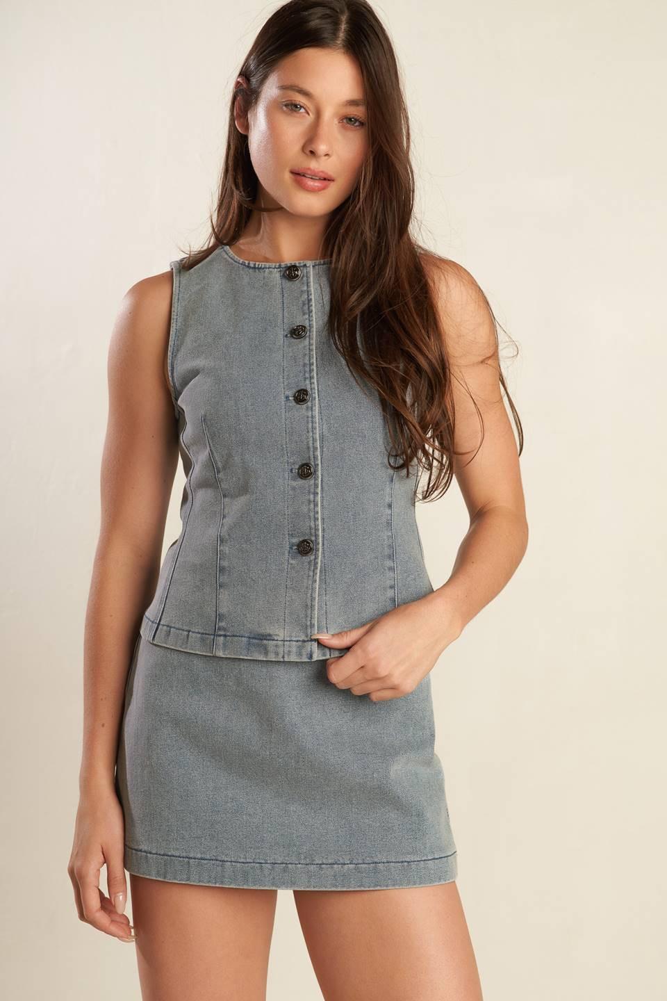 Daisy Date Denim Skort