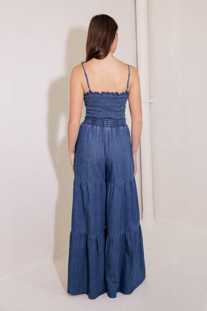 Feeling Free Indigo Denim Jumpsuit
