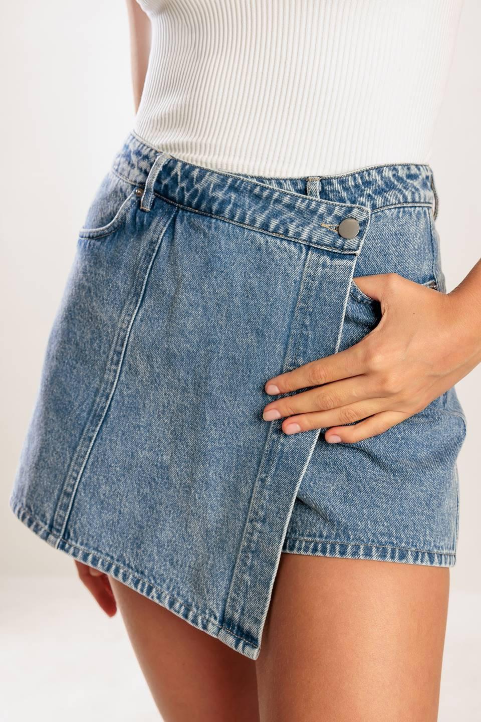 By Chance Denim Skort
