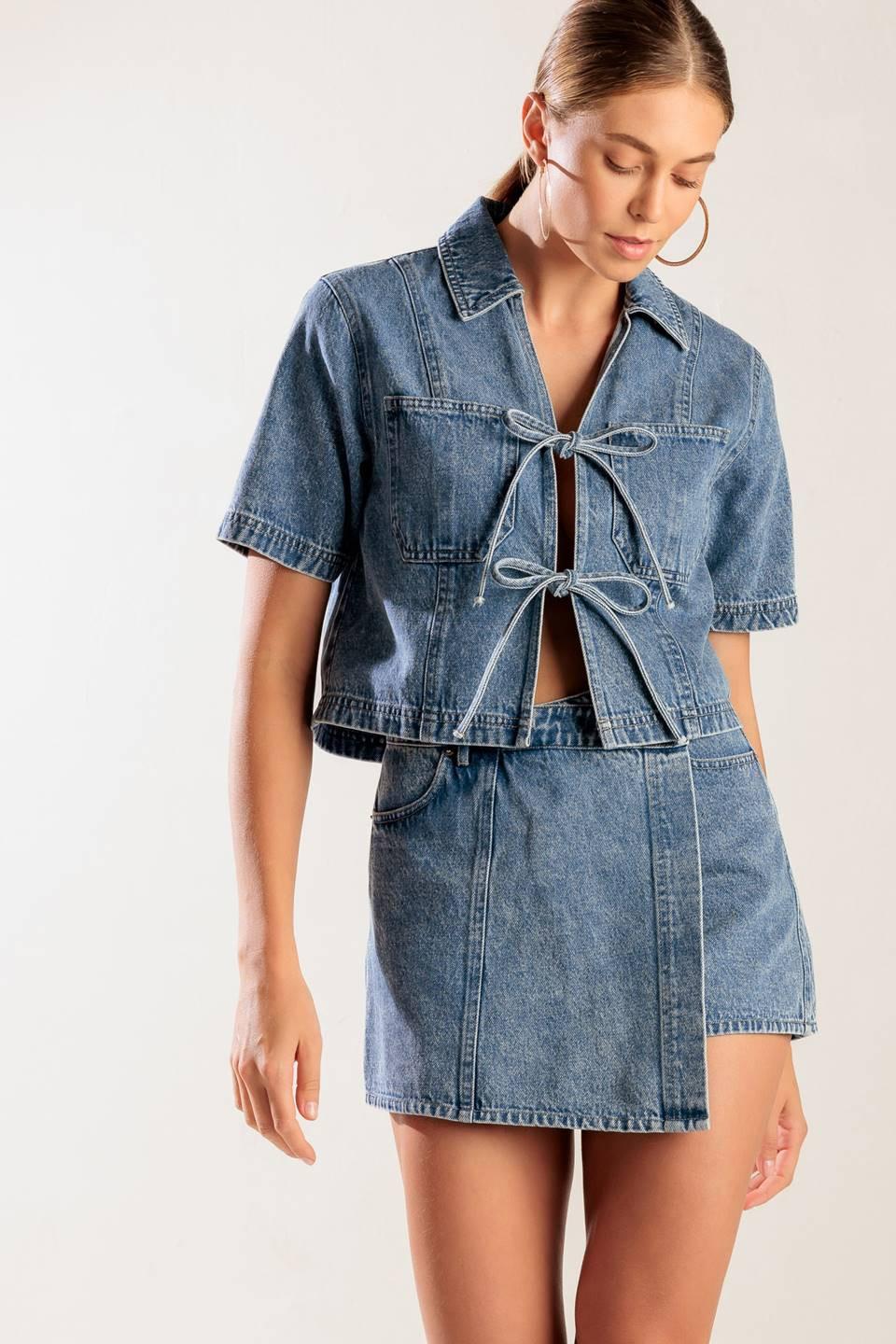 By Chance Denim Skort