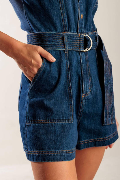 A Little Bit of This Denim Romper