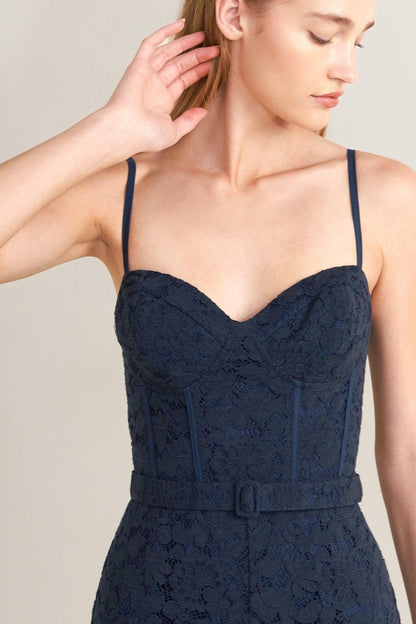 Evening Muse Woven Lace Jumpsuit