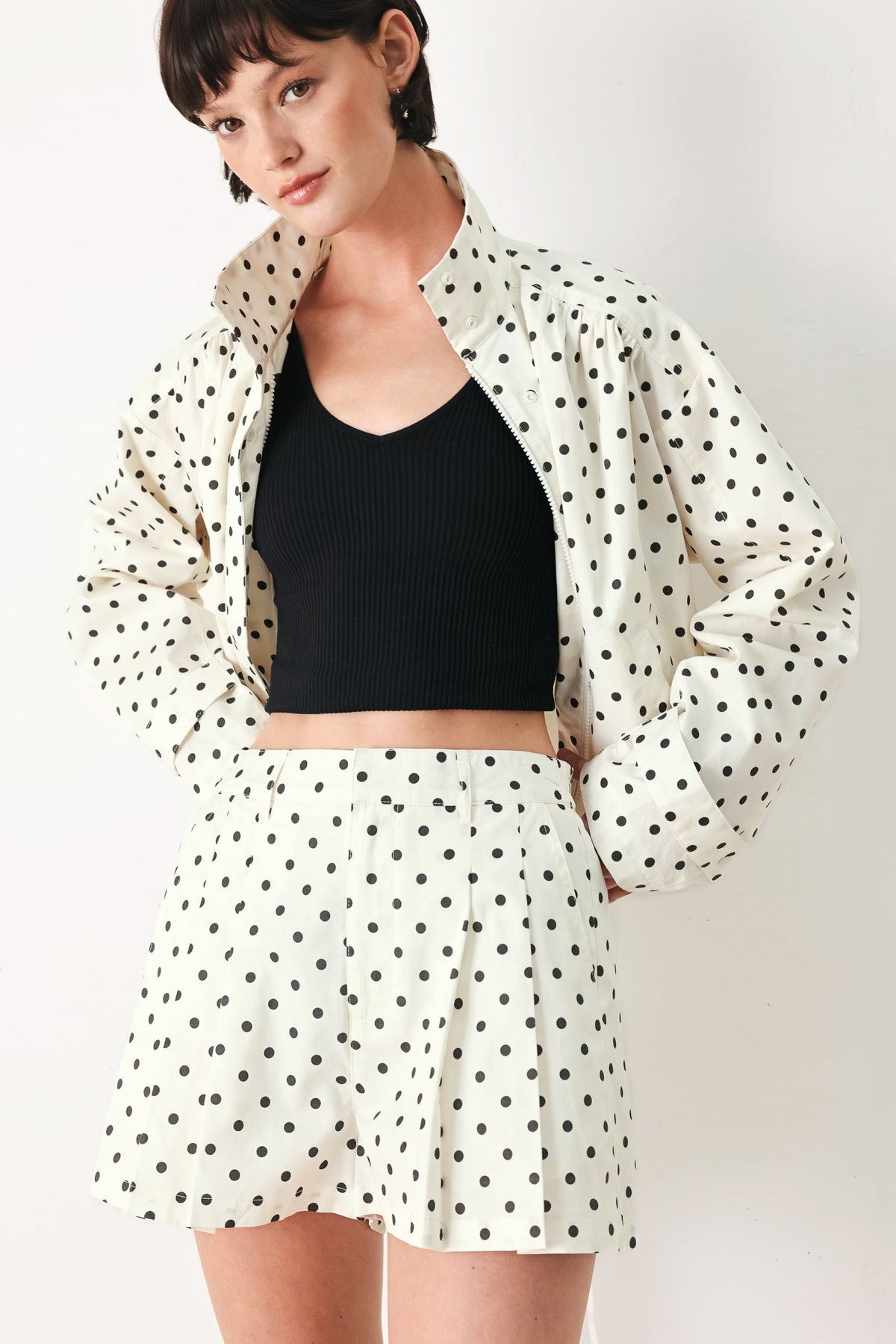 Champagne Dots Woven Shorts
