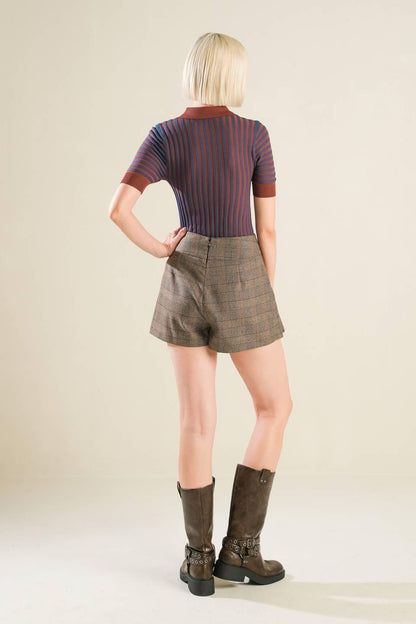 Blissful Strolls Sweater Polo Top