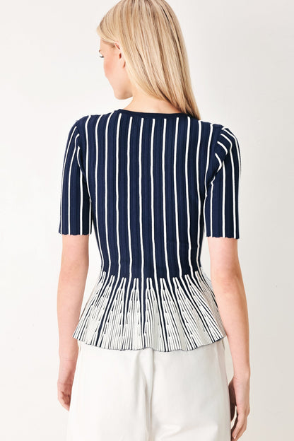 Easy Summer Stripe Sweater Knit Top