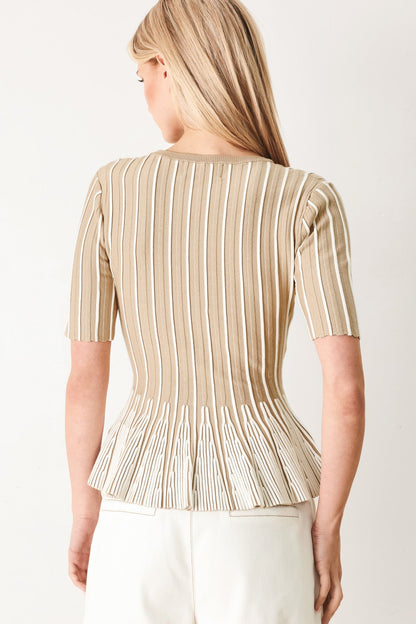 Easy Summer Stripe Sweater Knit Top