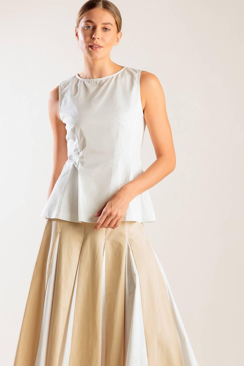 First Date White Woven Top