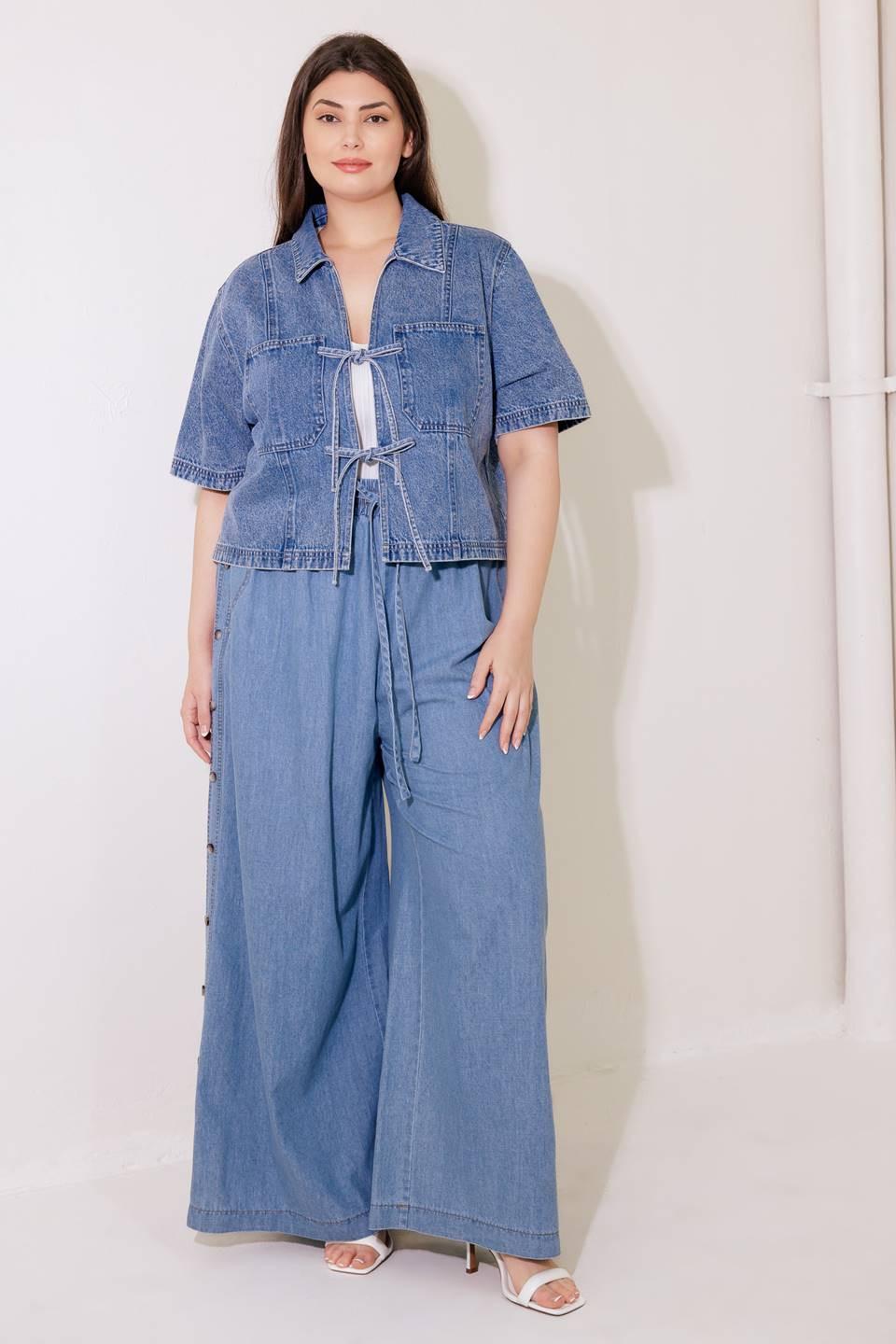 By Chance Denim Top