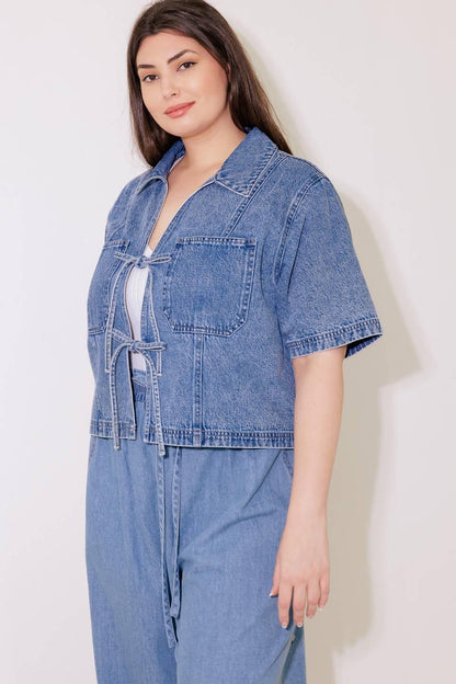 By Chance Denim Top