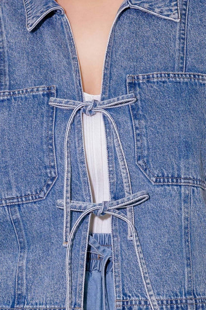 By Chance Denim Top