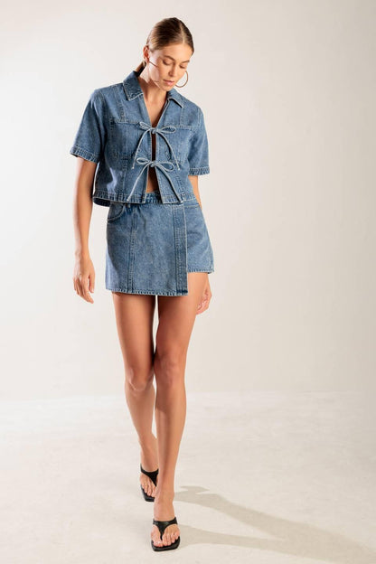 By Chance Denim Top