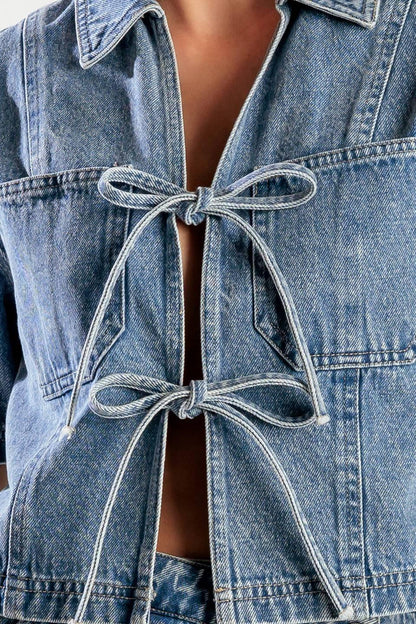 By Chance Denim Top