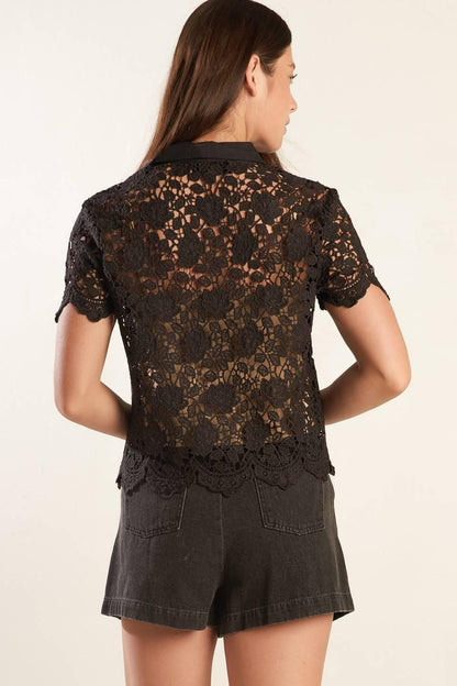 Dream of the Fleet Woven Lace Top