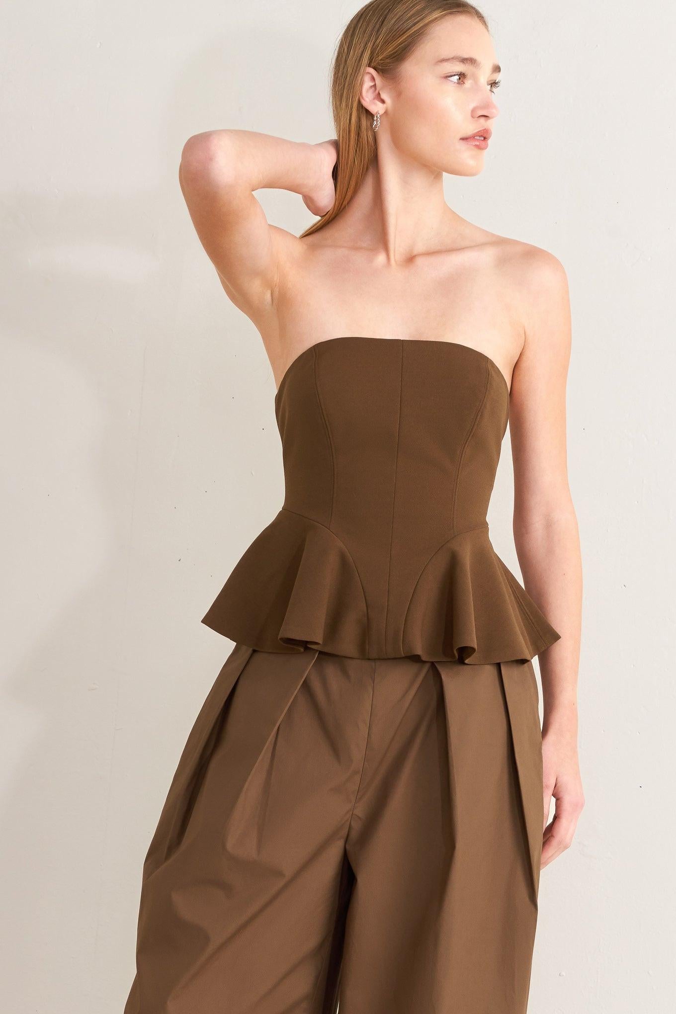Effortless Elegance Woven Tube Top