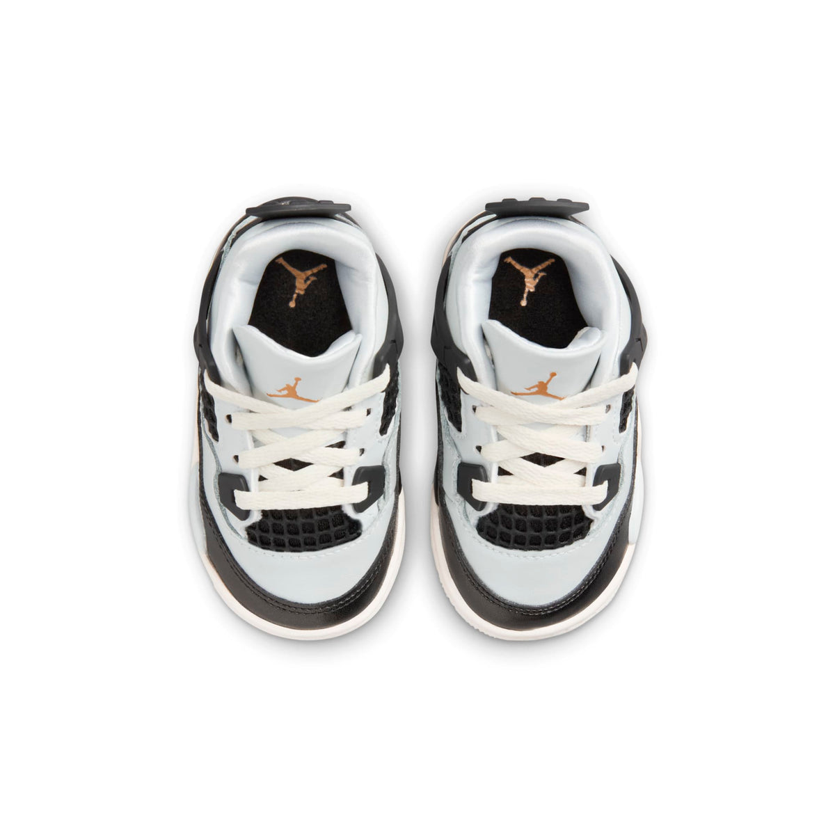 Air Jordan Toddlers Retro 4 'Platinum Gold Td' Sneakers